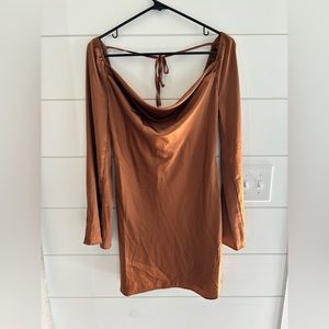 Acoa ~ Off the Shoulder Satin Dress